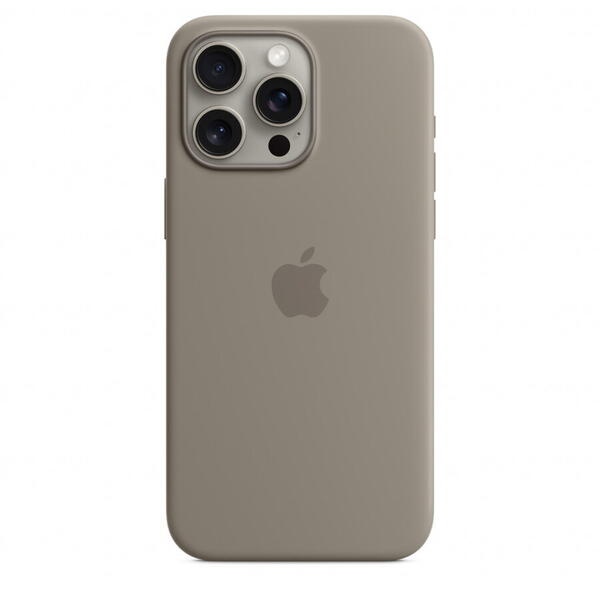 Husa telefon APPLE iPhone 15 Pro Max Silicone Case cu MagSafe, Maro