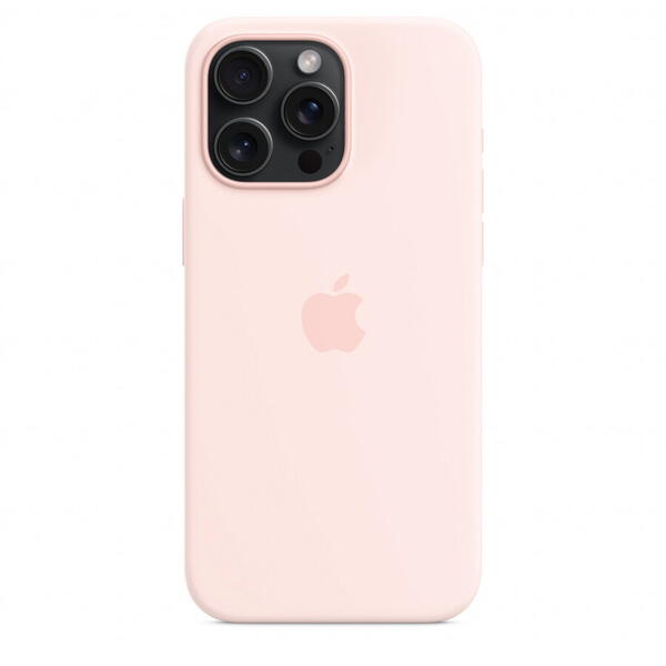 Husa telefon APPLE iPhone 15 Pro Max Silicone Case cu MagSafe, Roz