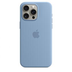 Husa telefon APPLE iPhone 15 Pro Max Silicone Case cu MagSafe, Albastru deschis