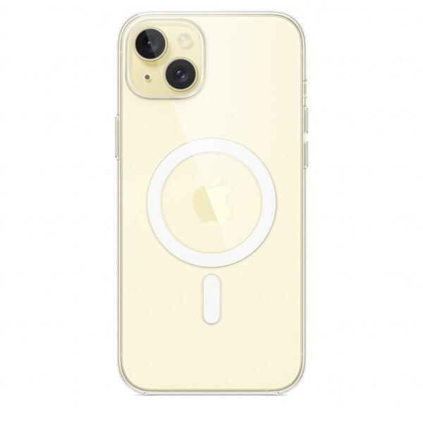 Husa telefon APPLE iPhone 15 Plus Clear Case cu MagSafe, Transparent