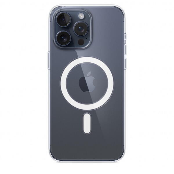 Husa telefon APPLE iPhone 15 Pro Max Clear Case cu MagSafe - Transparent