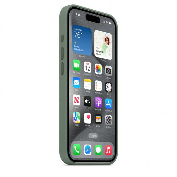 Husa telefon Apple iPhone 15 Pro Silicone Case w MagSafe - Verde