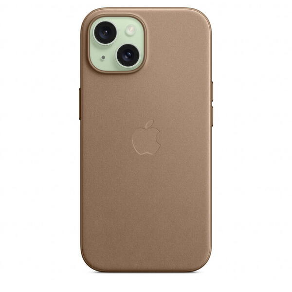 Husa telefon APPLE iPhone 15 FineWoven Case cu MagSafe - Maro