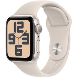 Apple Watch SE (2023), GPS, Carcasa Starlight Aluminium 40mm , Starlight Sport Band - M/L
