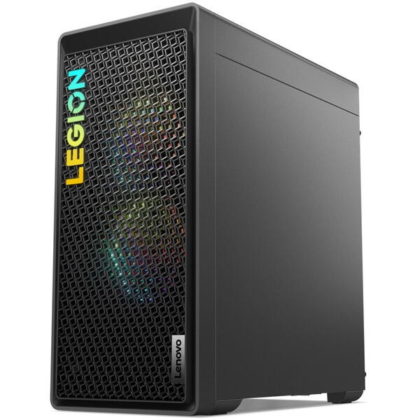 Sistem Gaming Lenovo Legion T5 26ARA8 cu procesor AMD Ryzen™ 7 7700 pana la 5.30 GHz, 32GB DDR5, 1TB SSD M.2 2280 PCIe® 4.0x4 NVMe®, NVIDIA® GeForce RTX™ 4070 12GB GDDR6X, No OS, Gri