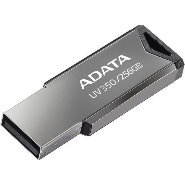 Memorie USB ADATA UV350, 256GB, USB 3.2, Metalic