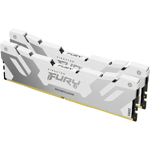 Memorie Kingston FURY Renegade White 32GB(2x16GB) DDR5, 6400MT/s, CL32