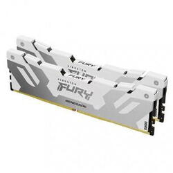 Memorii RAM Kingston FURY Renegade White, Kit of 2, DIMM, DDR5, 32GB, 6000MHz, CL32, 1.35V,
