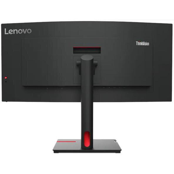 Monitor VA LED Lenovo ThinkVision 34" T34w-30, UWQHD (3440 x 1440), HDMI, DisplayPort, Ecran curbat, 4 ms, Negru