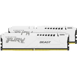 Memorii Kingston FURY Beast White 32GB(2x16GB) DDR5, 6000MT/s, CL40