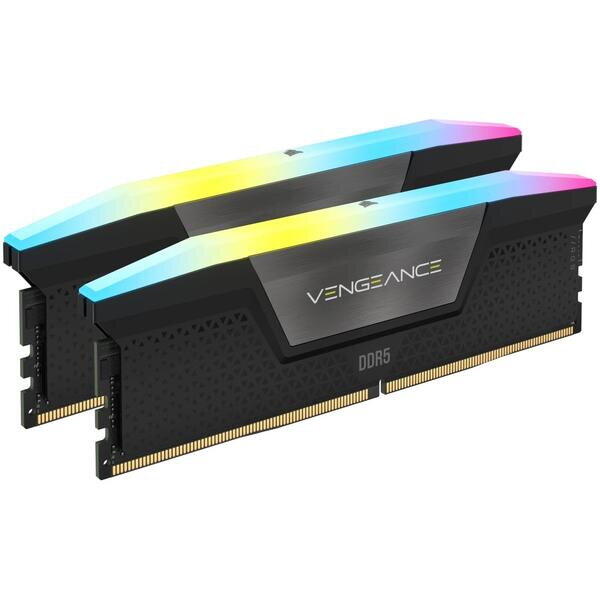 Memorie Corsair Vengeance OC PMIC STD PMIC XMP 3.0 Black Heatspreader 32GB (2x16GB), DDR5, 7200MT/s, CL 34, RGB