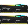 Memorie Kingston FURY Beast  RGB 32GB(2x16GB) DDR5, EXPO, 5600MT/s, CL36, Negru