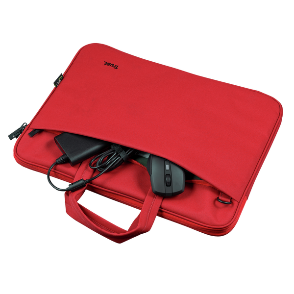 Geanta laptop Trust Bologna Eco, 16 inch(40cm), greutate 430 grame, Rosu
