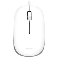 Mouse Serioux cu fir SRX9800WHT, USB, 1000 dpi, ambidextru, Alb-Gri