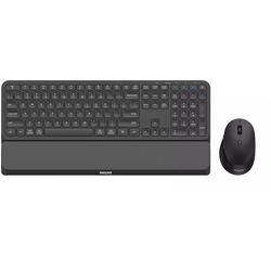 Kit Wireless Tastatura si Mouse Philips SPT6607, Bluetooth, Negru