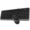 Kit Tastatura si Mouse A4TECH F1010, USB, Negru/Gri