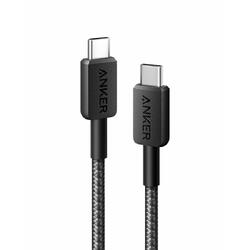 Cablu Anker 322 USB-C la USB-C, 60W, 0.9 metri, Negru