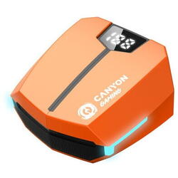 Casti True Wireless Gaming Canyon Doublebee GTWS-2, Portocaliu, CND-GTWS2O