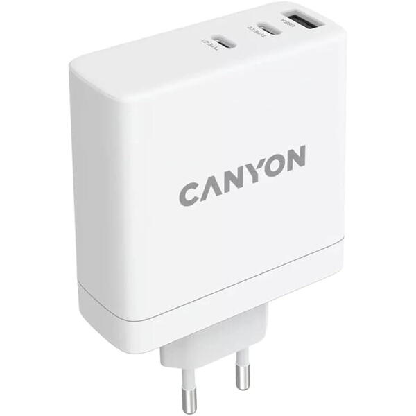 Incarcator retea Canyon H-140-01, 140W, 2x USB Type-C, 1x USB-A, 5A, Alb