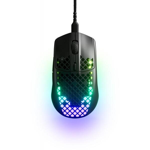 STEELSERIES Mouse Gaming SteelSeries Aerox 3 2022 Onyx, USB, iluminare RGB, Negru Mouse