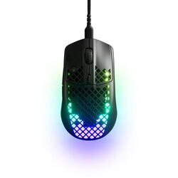 Mouse Gaming SteelSeries Aerox 3 2022 Onyx, USB, iluminare RGB, Negru