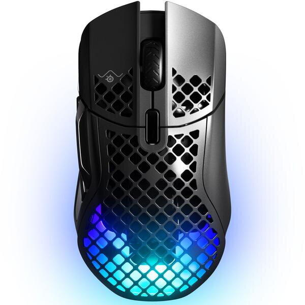 Mouse Gaming SteelSeries Aerox 5 Wireless, iluminare RGB, Bluetooth, Negru
