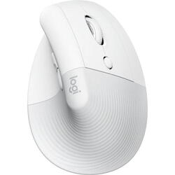 Mouse Wireless Logitech Lift for Mac, Vertical Ergonomic, Bluetooth, Alb