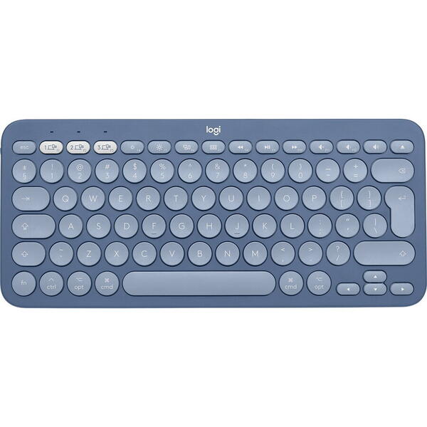 Tastatura Wireless Logitech K380 for Mac, Bluetooth, Layout US INT, Albastru