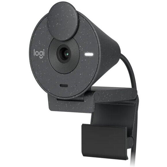 Camera web Logitech Brio 300, Full HD 1080p, RightLight 2, 70 FoV, USB-C, Privacy - Gri