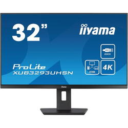 Monitor IPS LED IIYAMA ProLite 31.5" XUB3293UHSN-B5LED, UHD (3840 x 2160), HDMI, DisplayPort, Pivot, 4 ms, Negru