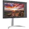 Monitor IPS LED LG 27" 27UP85NP-W, UHD (3840 x 2160), HDMI, DisplayPort, AMD FreeSync, Nvidia G-Sync, Boxe, Pivot, Alb/Argintiu