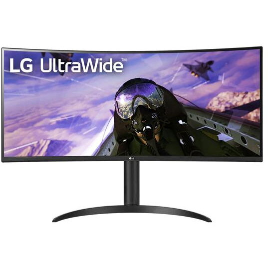 Lg Monitor Gaming VA LED LG 34 34WP65CP-B, UWQHD (3440×1440), HDMI, DisplayPort, Ecran curbat, Boxe, 160 Hz, 1ms, Negru Desktop & Monitoare
