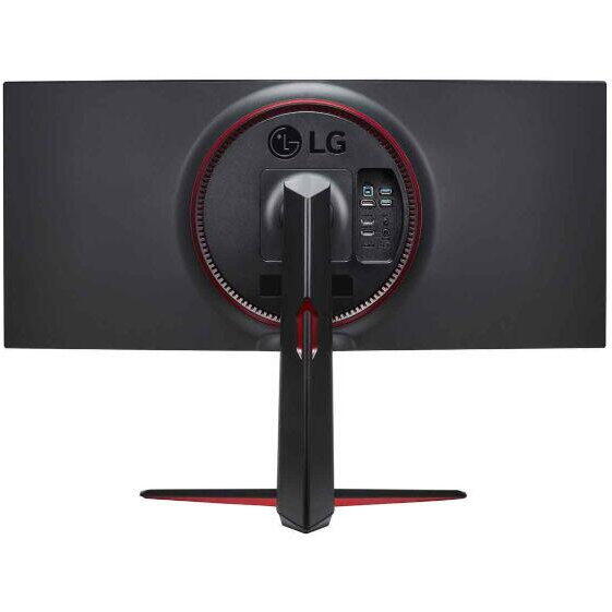Monitor Gaming IPS LED LG UltraGear™ 34" 34GN850P-B, WQHD (3440 x 1440), HDMI, DisplayPort, AMD FreeSync, Nvidia G-Sync, Ecran curbat, 160 Hz, 1 ms, Negru/Rosu