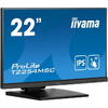 Monitor IPS LED iiyama PROLITE 21.5" T2254MSC-B1AG, Full HD (1920 x 1080), HDMI, DisplayPort, Touchscreen, Boxe, Negru