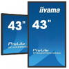 Display Profesional VA LED iiyama ProLite 43" TF4339MSC-B1AG, Full HD (1920 x 1080), VGA, HDMI, DisplayPort, Touchscreen, Boxe, Negru