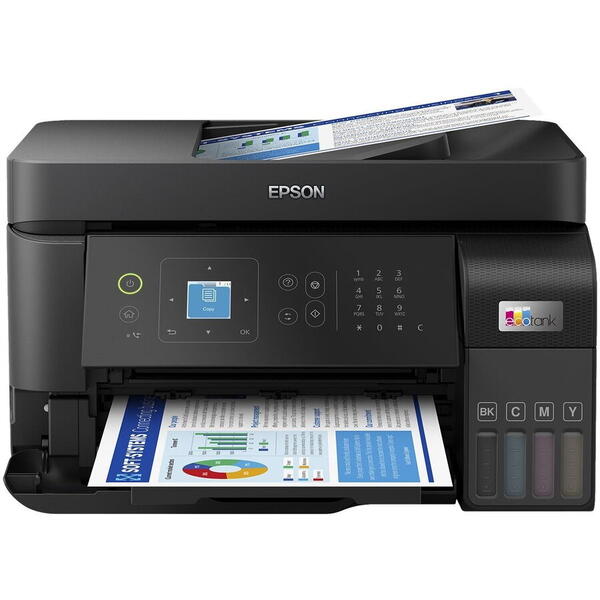 Imprimanta inkjet color Epson ET-4810, duplex, ADF, USB 2.0, Wi-Fi, 20 ppm negru, 33 ppm color