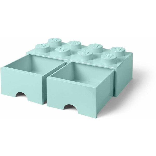 LEGO® Cutie depozitare - LEGO Brick Drawer 2x4, Aqua Blue (40061742)