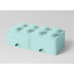 Cutie depozitare - LEGO Brick Drawer 2x4, Aqua Blue (40061742)