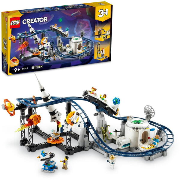 LEGO® Creator 3 in 1 - Roller-coaster spatial 31142, 874 piese