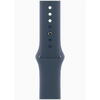Apple Watch SE (2023), GPS, Carcasa Silver Aluminium 44mm, Storm Blue Sport Band - M/L
