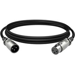 Cablu pentru microfon HyperX XLR, lungime 3m, conector din zinc cu 3 pini, compatibil HyperX ProCast, Negru