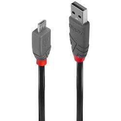 Cablu Lindy LY-36732, USB 2.0 - microUSB, 1m, Negru
