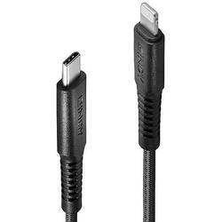 Cablu de date Lindy LY-31288, USB-C - Lightning, 3m, Negru