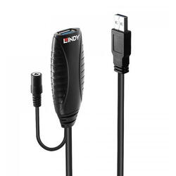 Cablu extensie Lindy LY-43156, USB 3.0 male - USB 3.0 female, 10m, Negru
