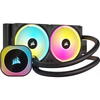 Cooler procesor AIO Corsair iCUE LINK H100i RGB, 240mm, racire cu lichid (Negru)