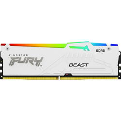 Memorie Kingston FURY Beast RGB White 16GB DDR5 5600MHz CL36