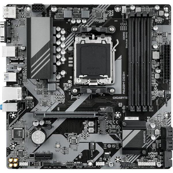 Placa de baza GIGABYTE A620M DS3H, AM5, mATX, DDR5, AMD A620