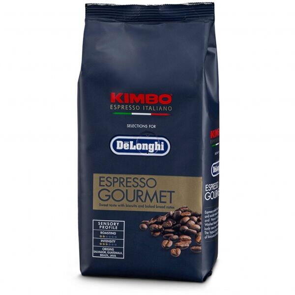 Cafea boabe DeLonghi Kimbo Espresso Gourmet DLSC608, 250gr, 80% Arabica 20% Robusta, Intensitate 3
