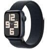 Apple Watch SE (2023), GPS, Carcasa Midnight Aluminium 44mm, Midnight Sport Loop