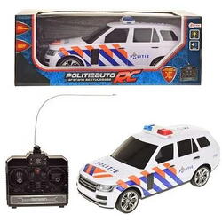 Masina de Politie cu Telecomanda, Sunete si Lumini Toi-Toys TT14071A, Alb